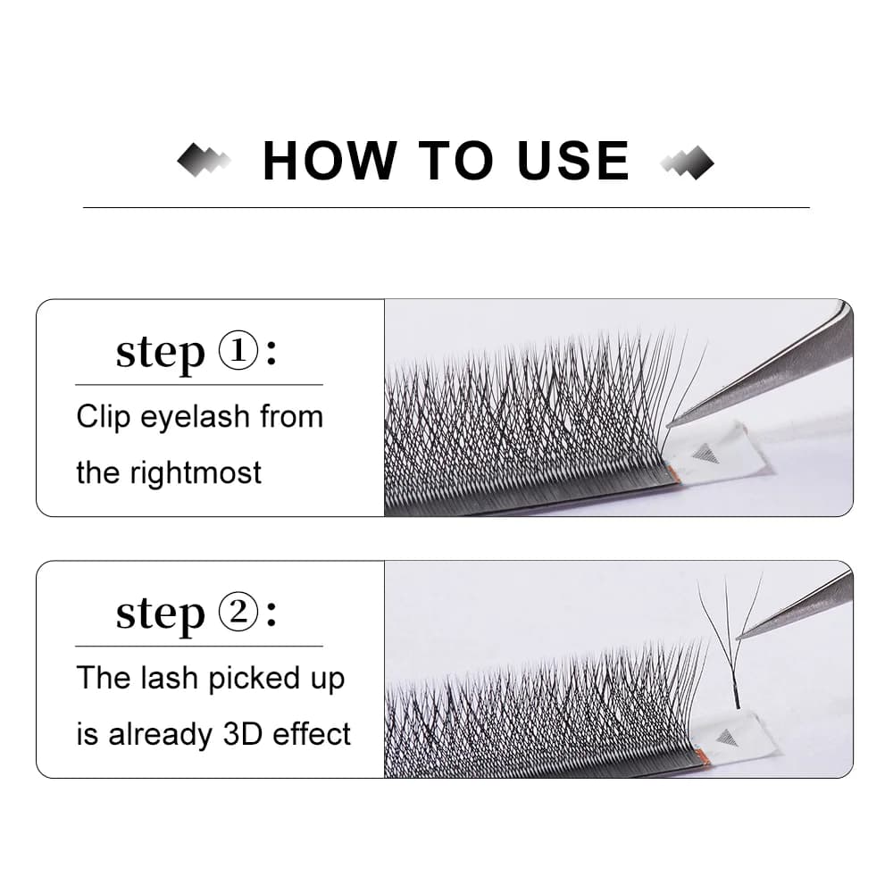 W-Shape 3D Premade Volume Fan Eyelash Extensions