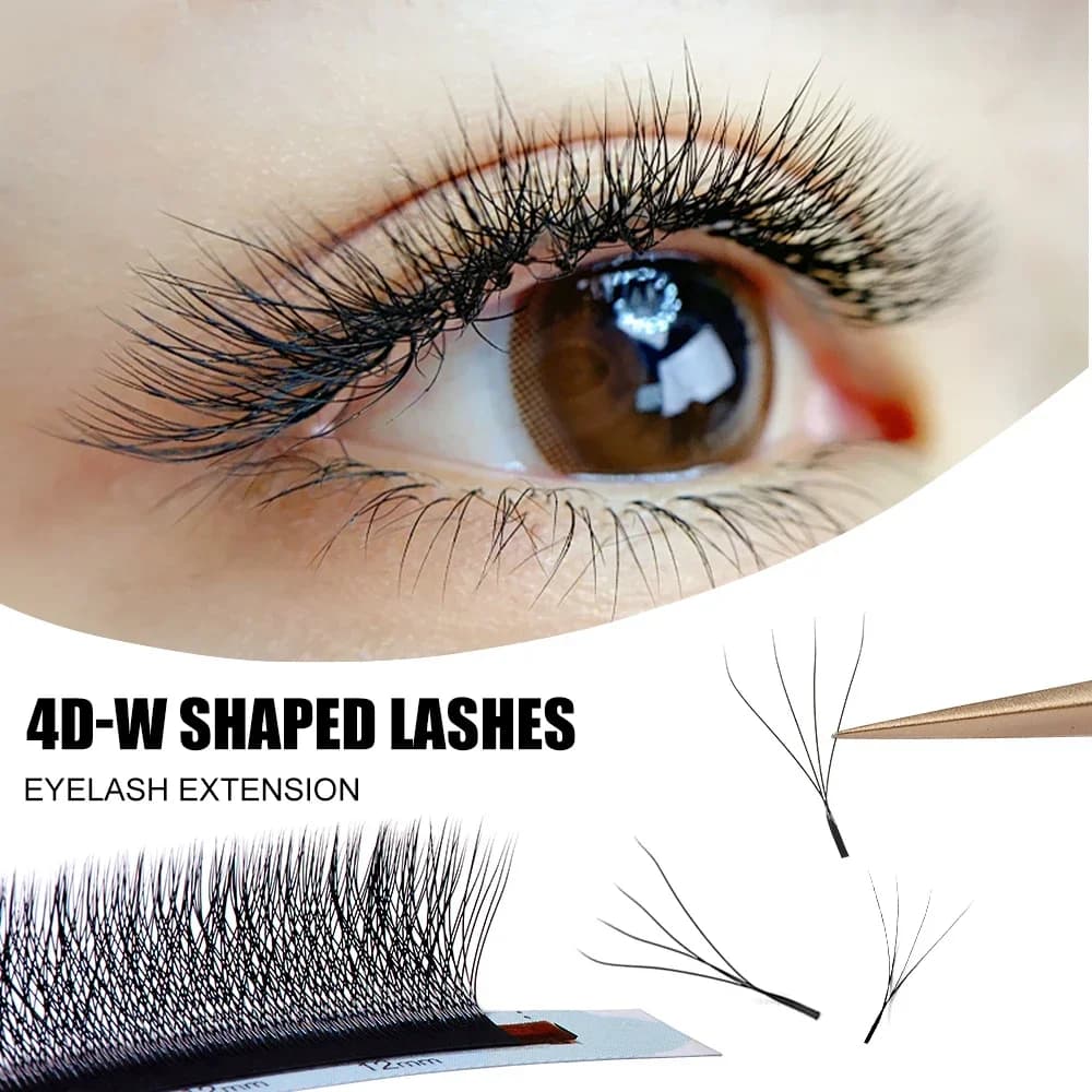 W Shape 4D Premade Fans 0.07mm D Curl