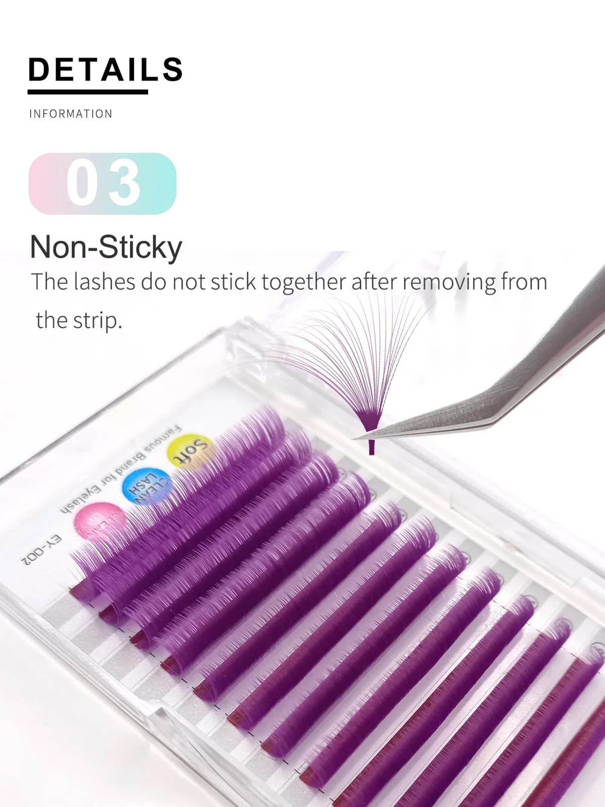 Colored Easy Fan Eyelash Extensions Red Green Blue Purple