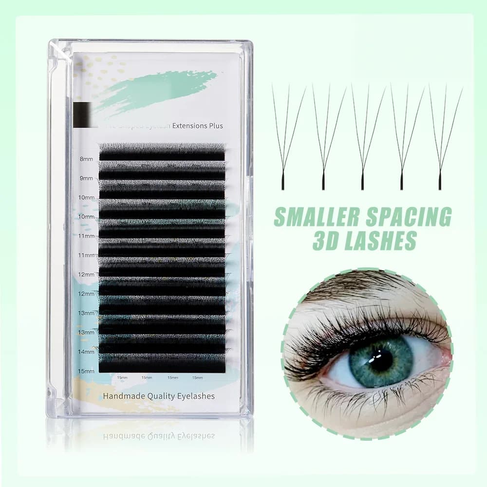 Narrow 3D W Shape Premade Volume Fan Eyelash Extensions
