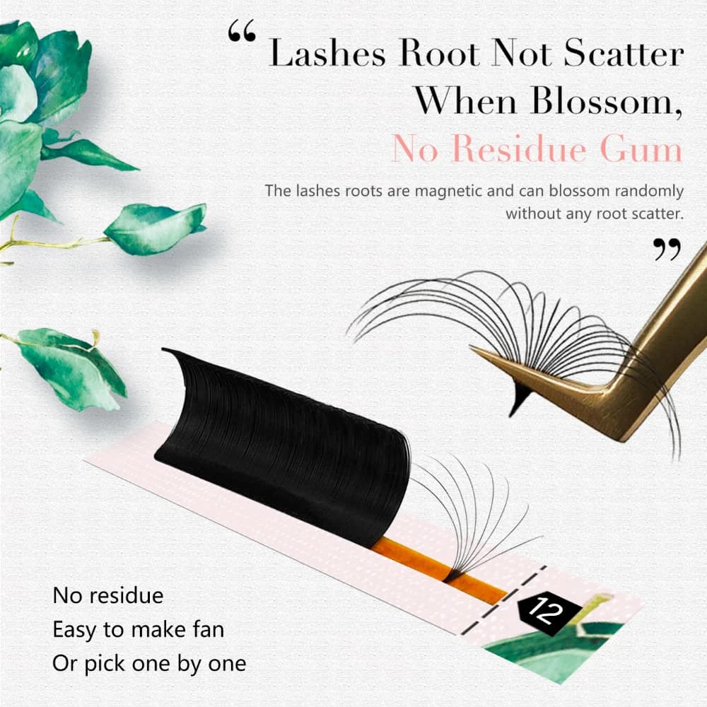 Easy Fan Mega Volume Eyelash Extensions, 0.03/0.05mm
