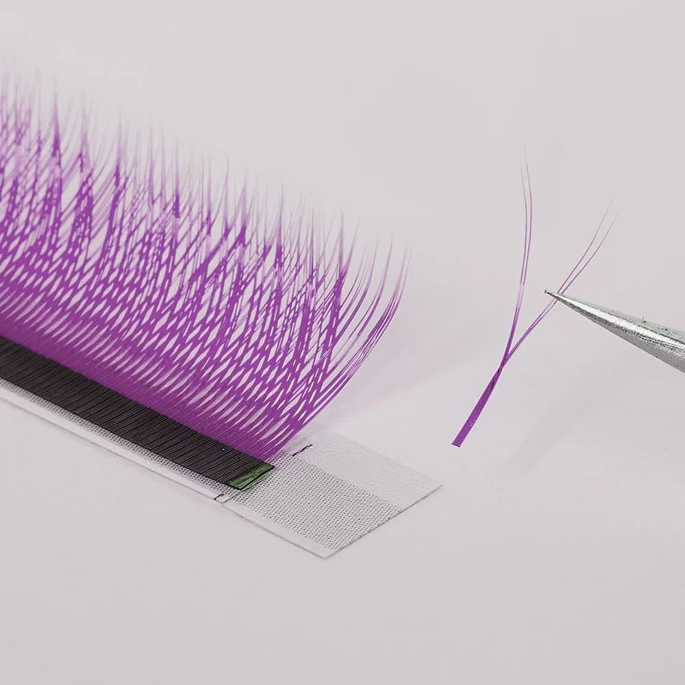 Purple Colored YY Premade Volume Fans