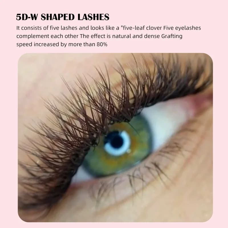 Brown W Shape 2D-5D Premade Fan Eyelash Extensions