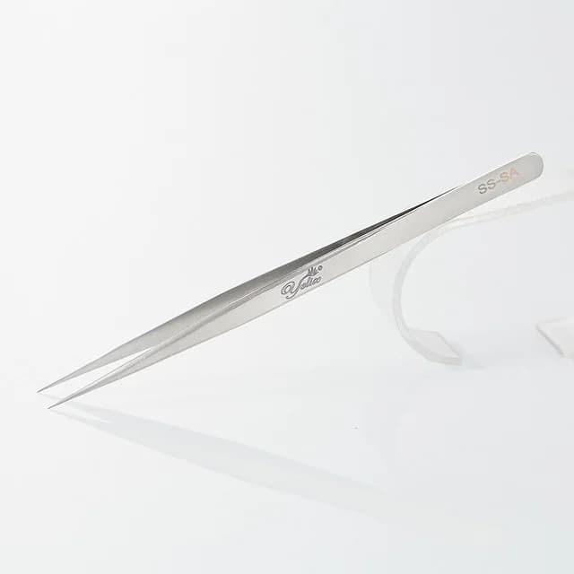 3D Accurate Fiber Tip Stainless Steel Eyelash Tweezers