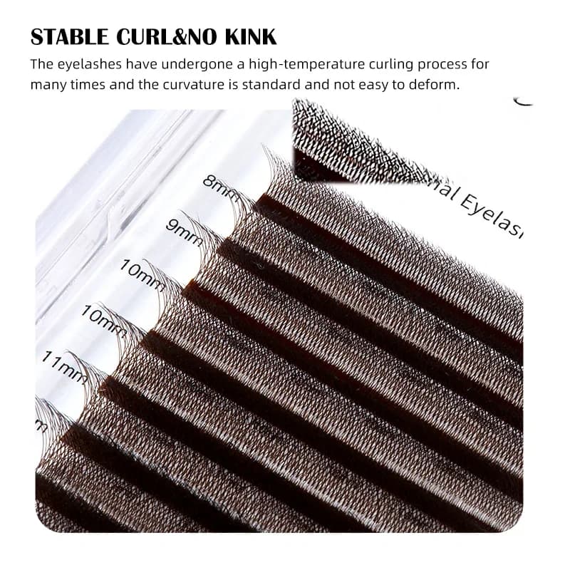 Brown W Shape 2D-5D Premade Fan Eyelash Extensions