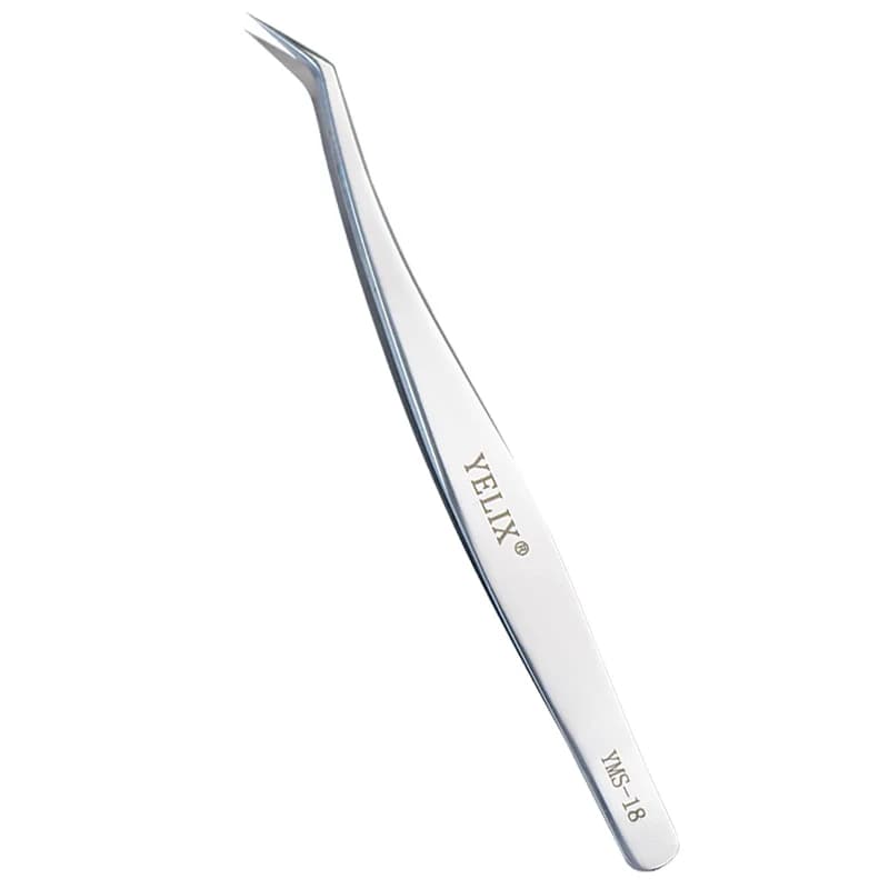 3D Accurate Fiber Tip Stainless Steel Eyelash Tweezers