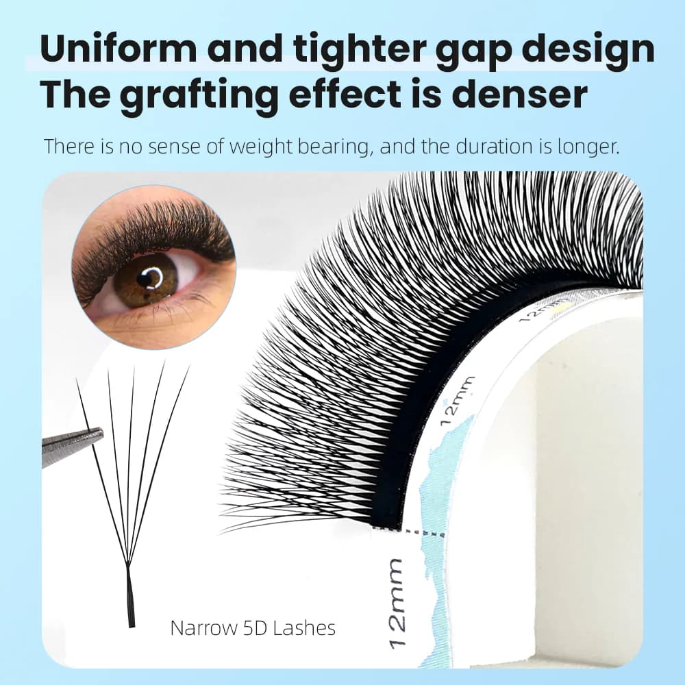 Narrow 5D W Shape Automatic Flowering Eyelash Extensions