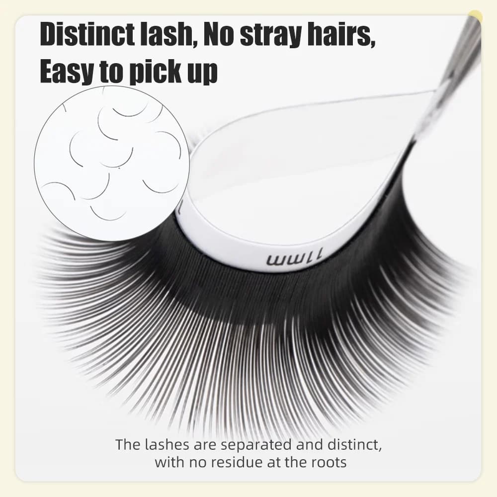 12 Rows 0.15mm Matte Black Split Tip Lashes