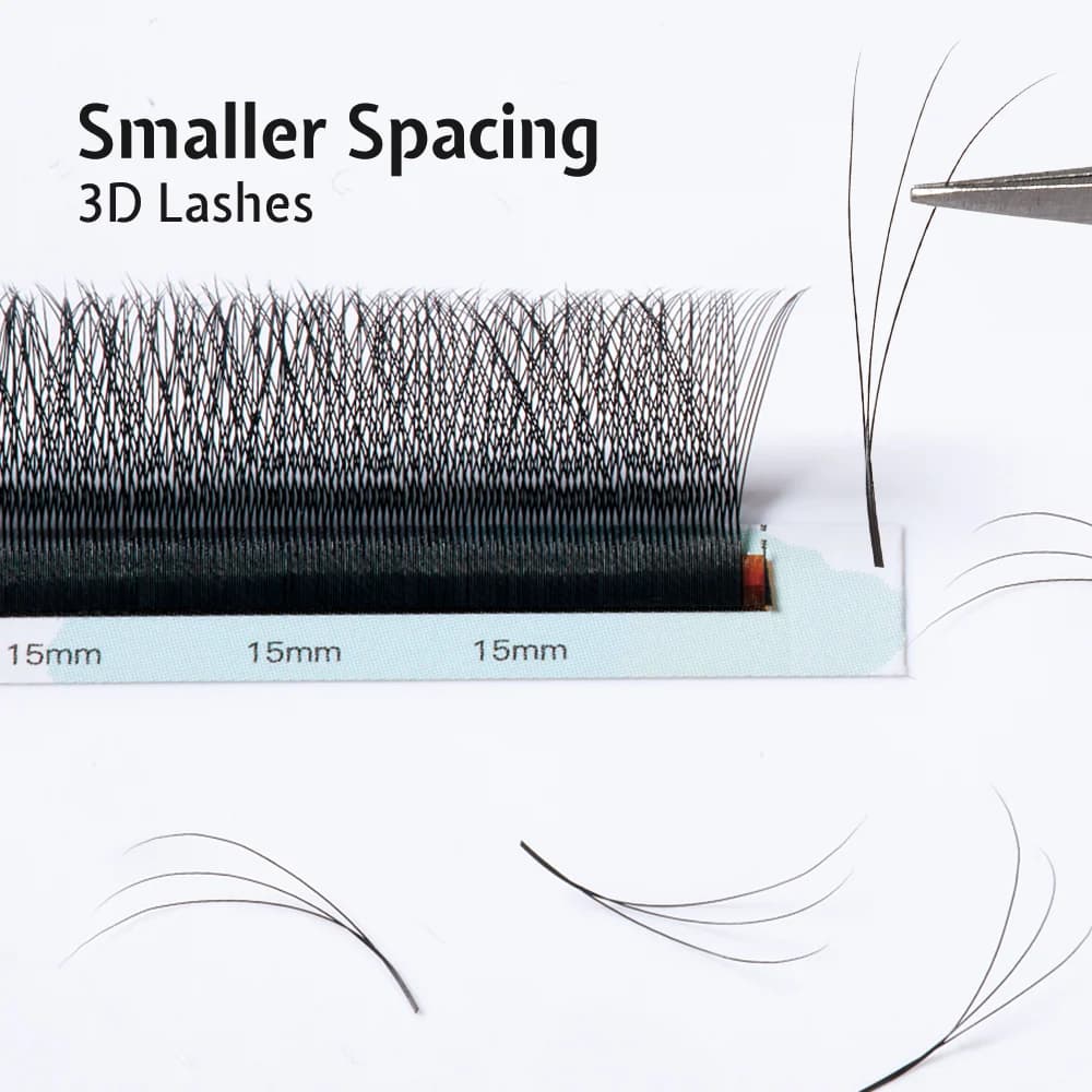 3D W Shape Smaller Spacing Premade Volume Lashes
