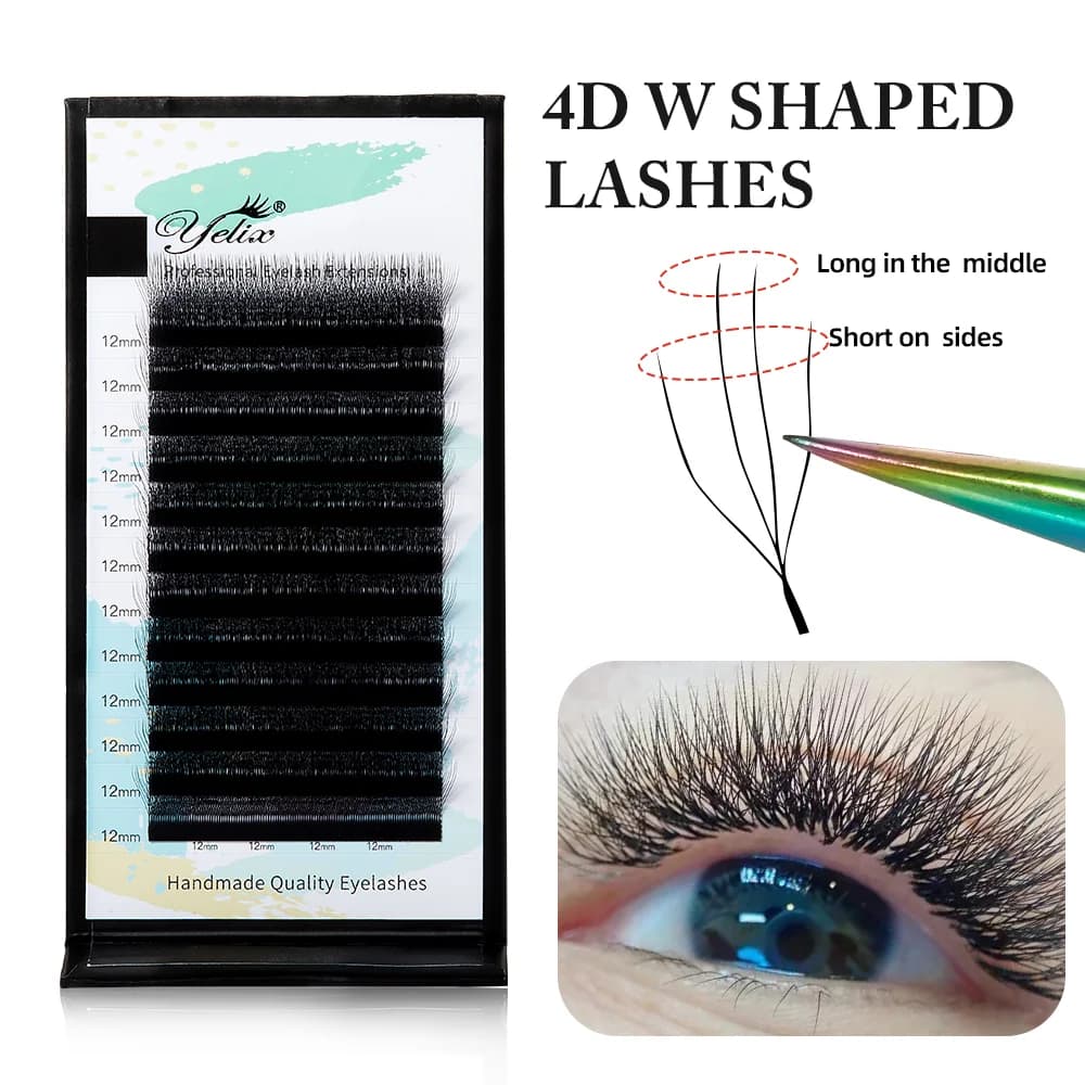 Upgraded 4D W Shape D Curl Lashes Mix 8-12mm