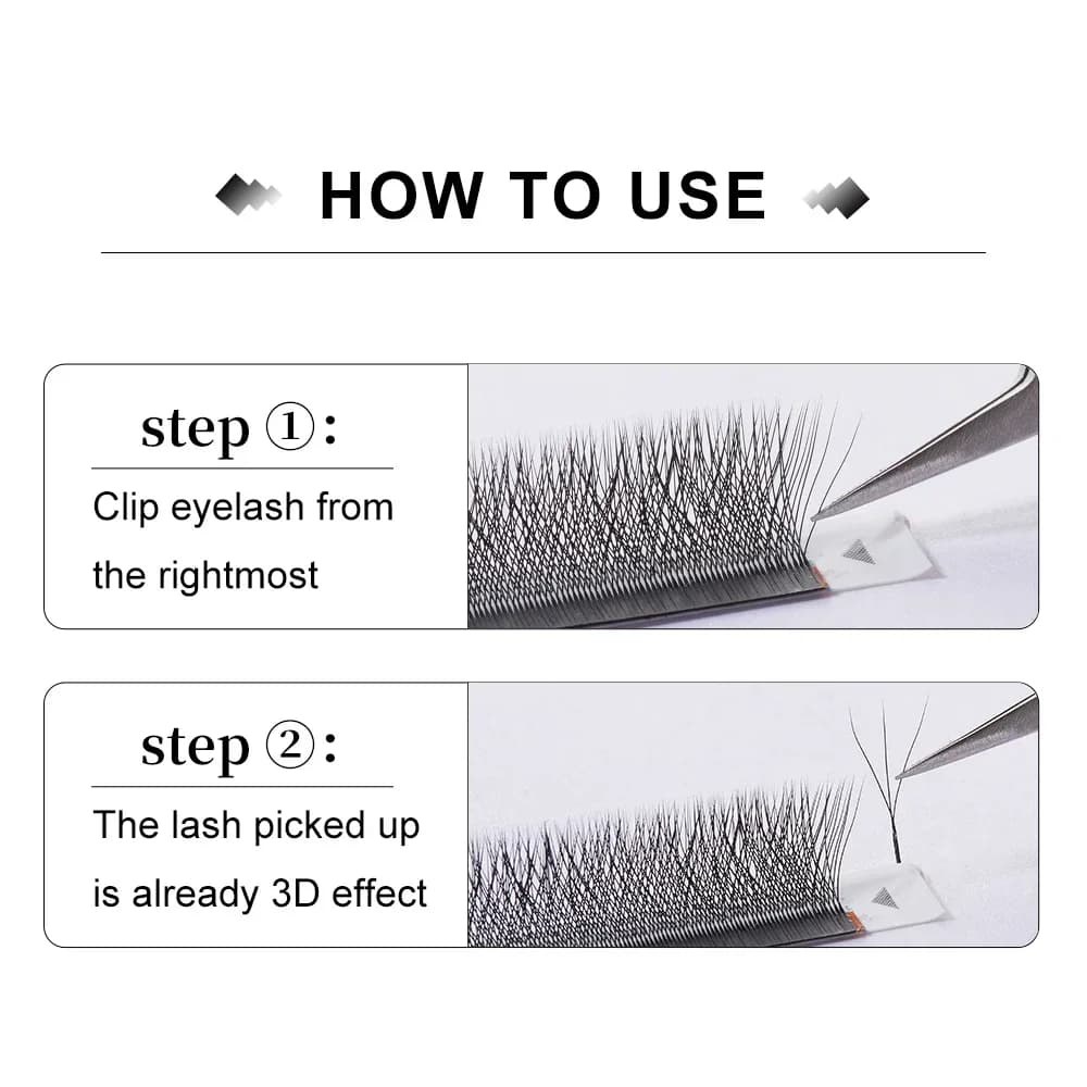Y and W Shape Soft Mink Premade Volume Fans