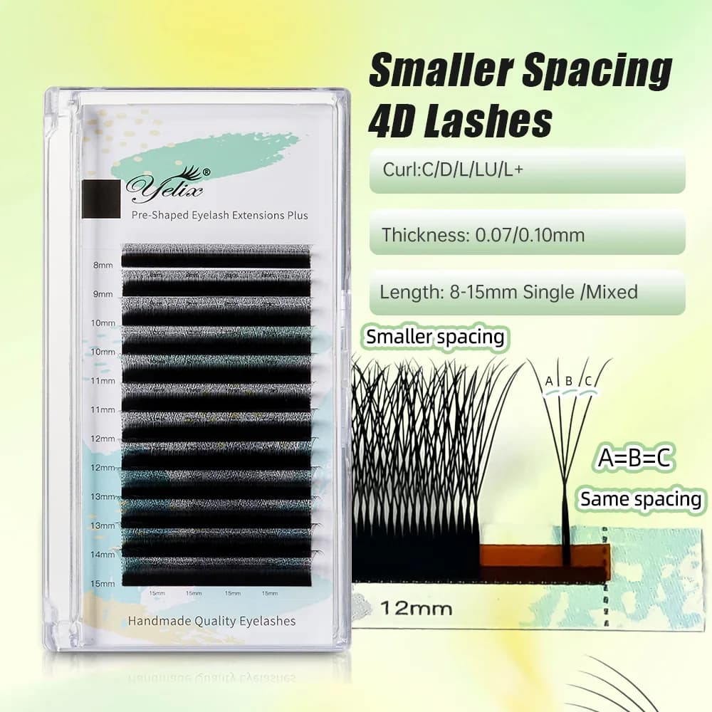 Narrow 4D W Shape Premade Volume Fan Eyelash Extensions