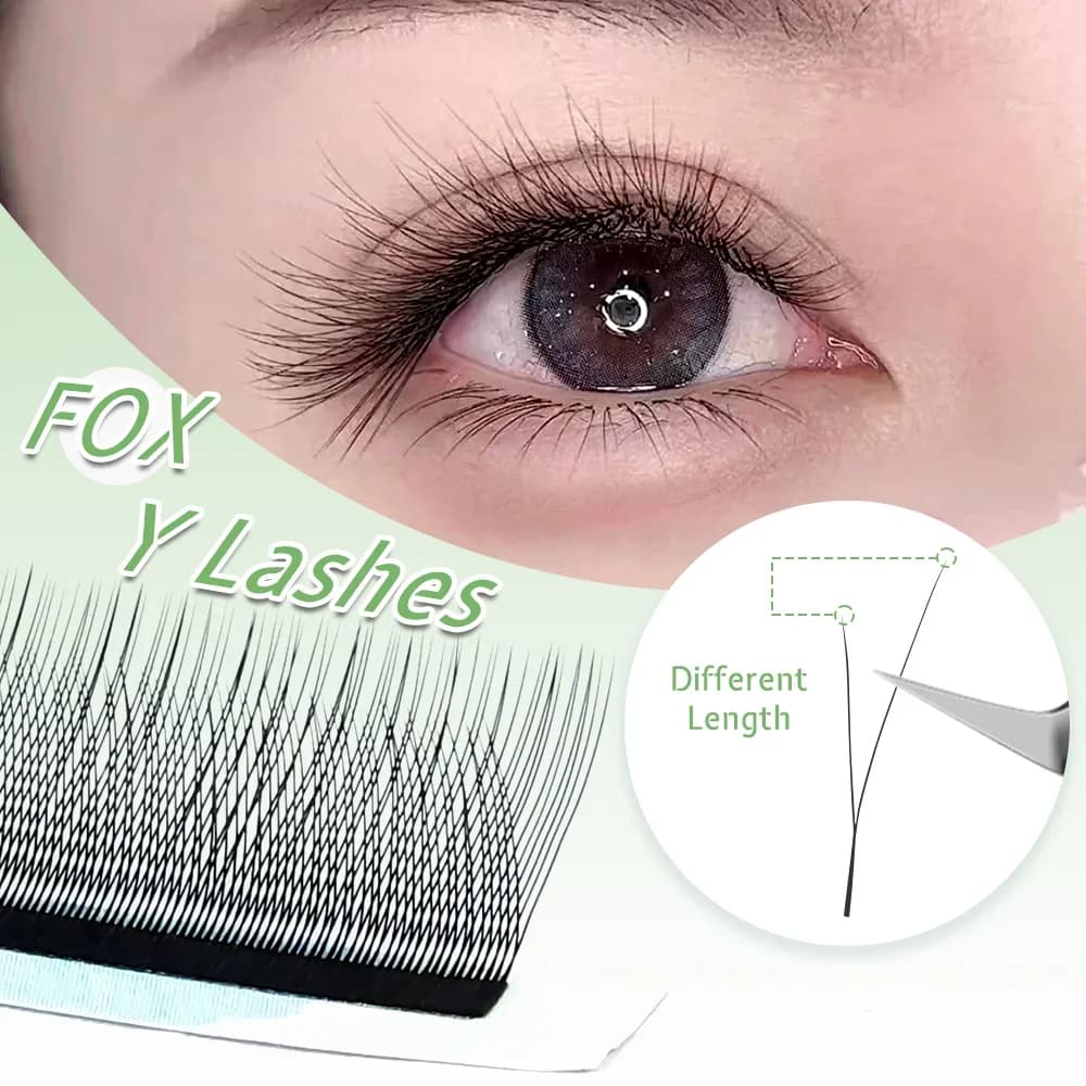 Fox Eye 1D Y Shape Premade Volume Fans 8-13mm