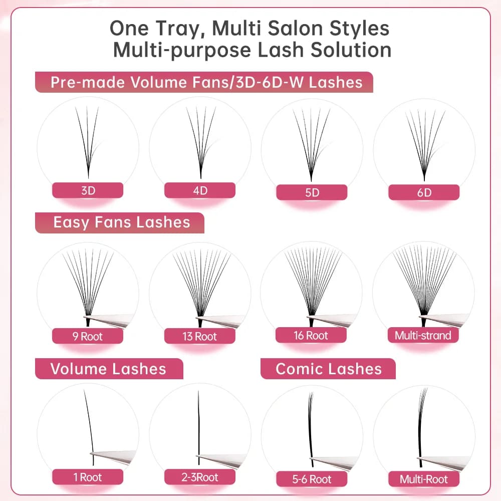 Easy Fanning Smart Bloom Mixed Length Lashes