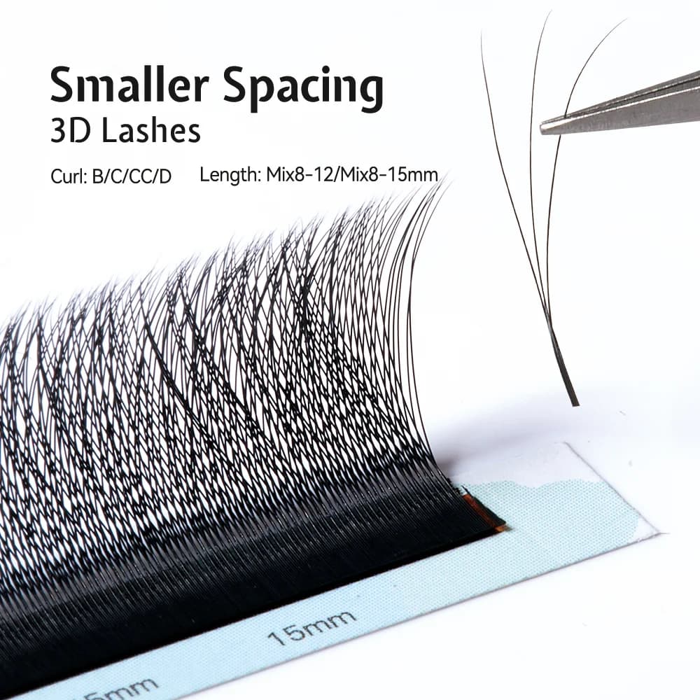 Narrow 3D W-Shape Premium Handmade Eyelash Extensions