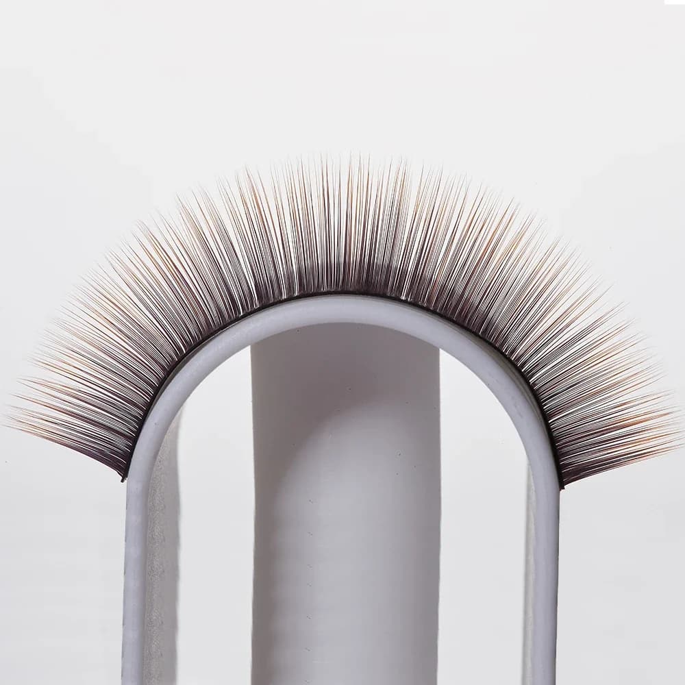 Gradient Blue Purple Brown Individual Lashes