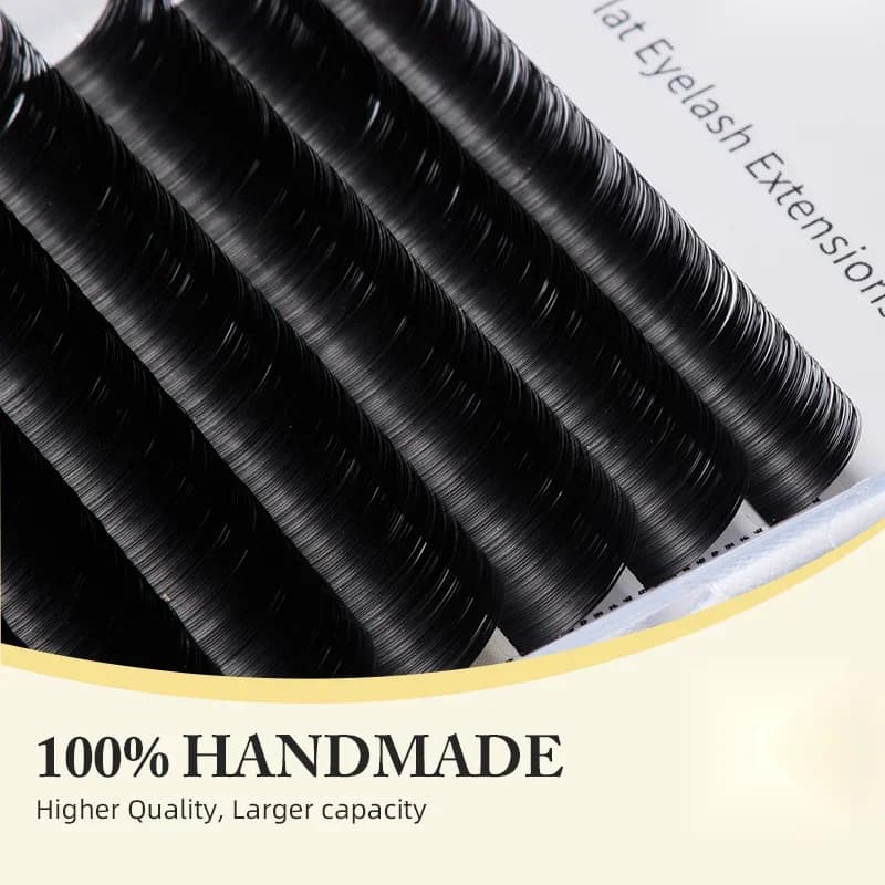 Ellipse Flat Split Tip Matte Black Lashes