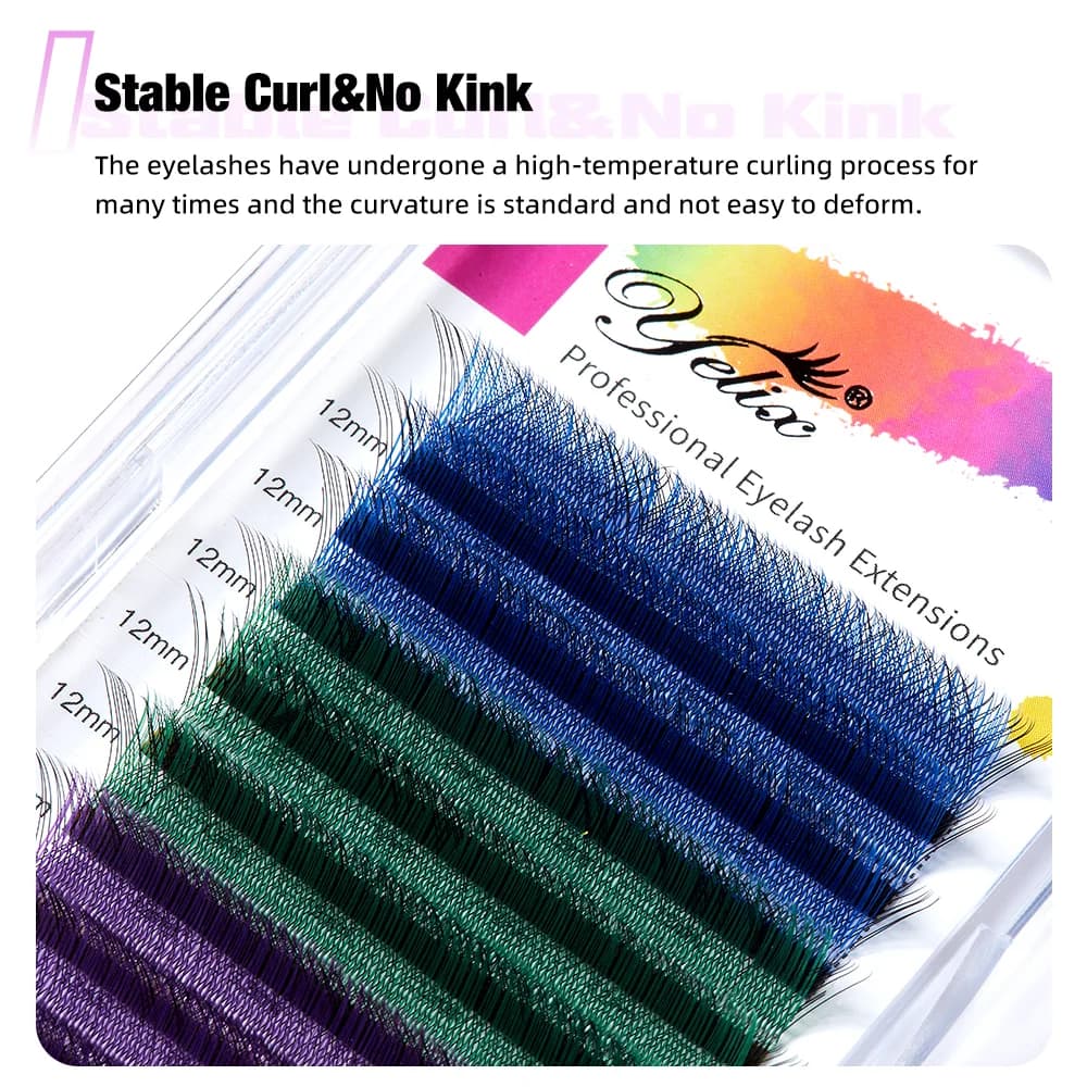 Black and Purple Spike 3D-W Fluffy Volume Lashes