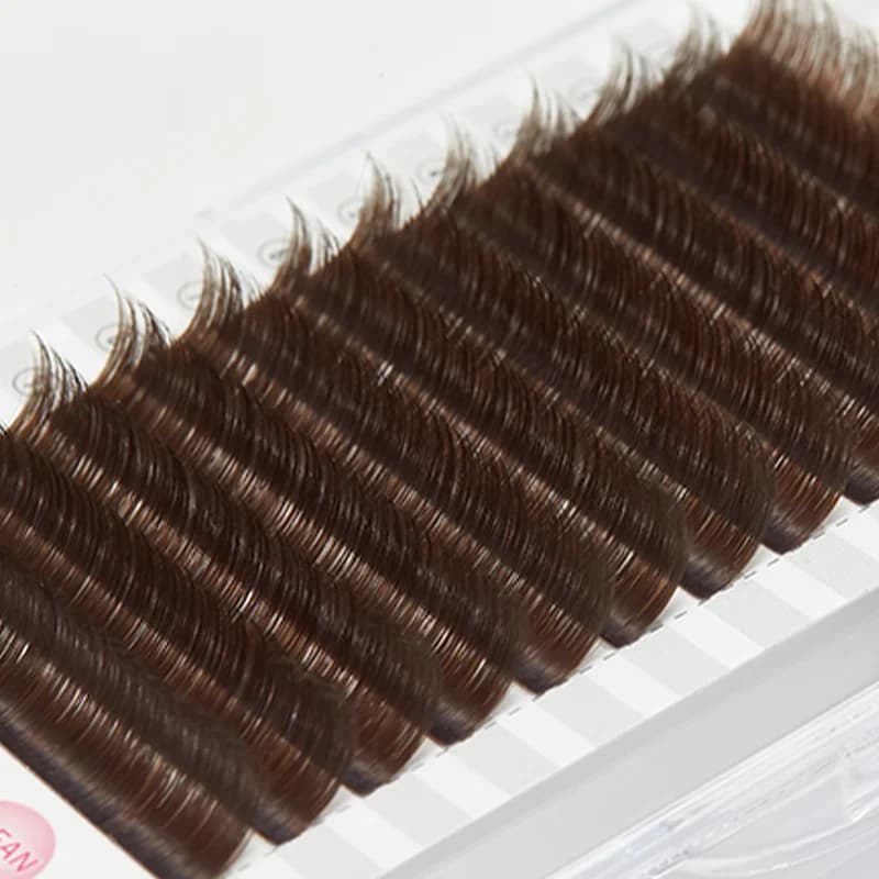 Dark Brown Easy Fan Eyelash Extensions C/D Curl 8-15mm