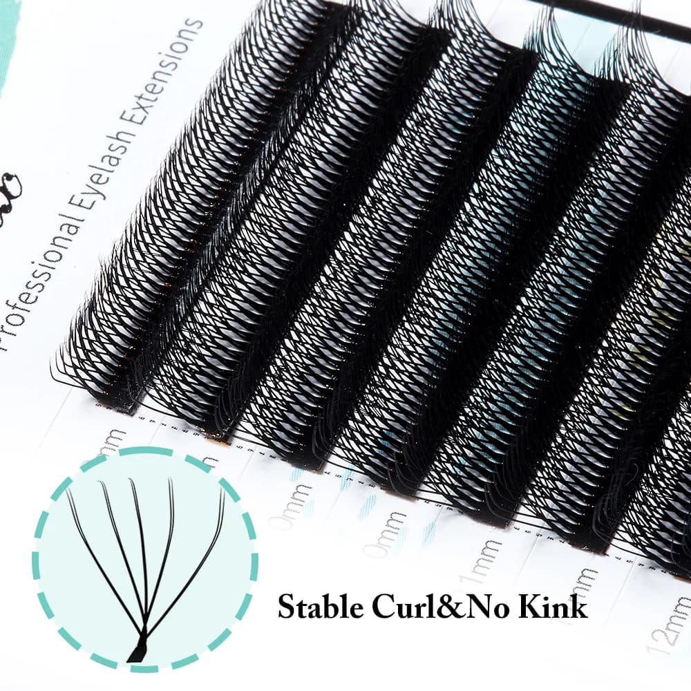 10D-W Double Layer W Shape Premade Volume Fans