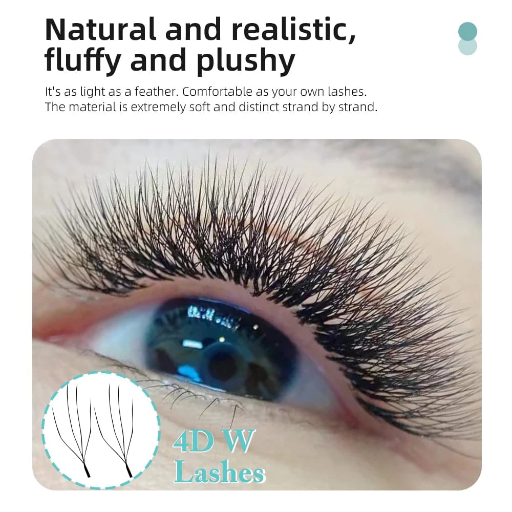 Upgraded 4D W Shape D Curl Lashes Mix 8-12mm