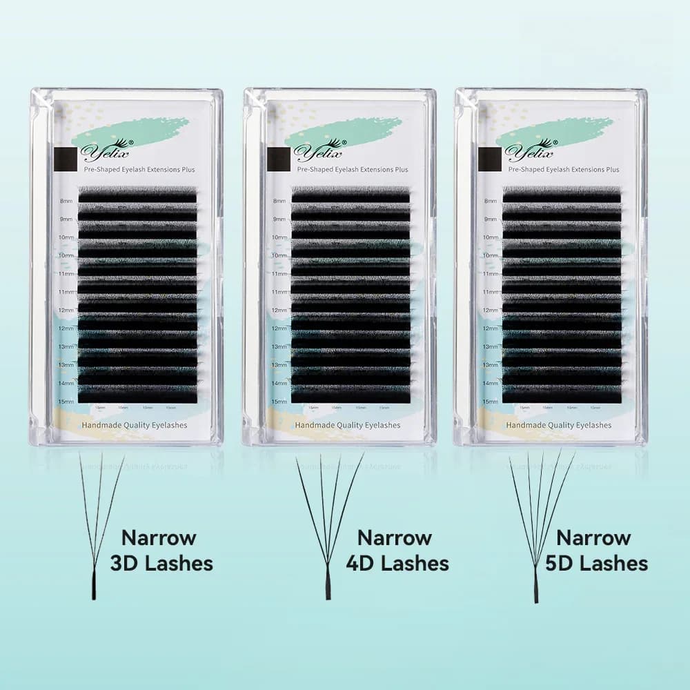 Narrow 3D/4D/5D W Shape Automatic Flowering Premade Fans