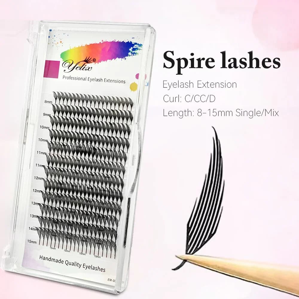 Spire Shape Bloom Premade Fan Lash Extensions