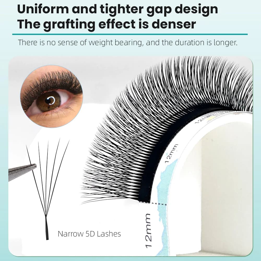 V Shape Narrow 3D/4D/5D W Small Fan Volume Lashes