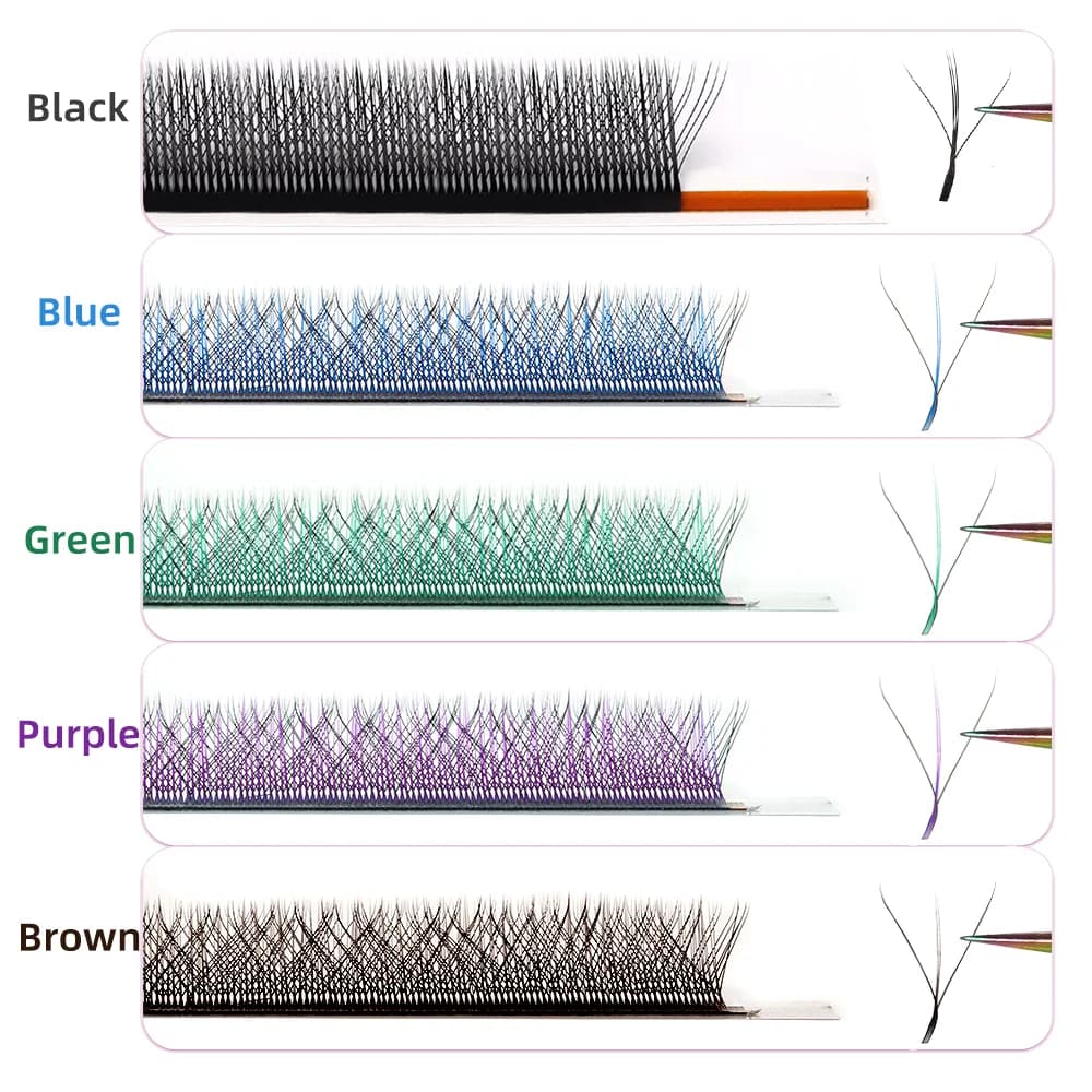 Black and Purple Spike 3D-W Fluffy Volume Lashes