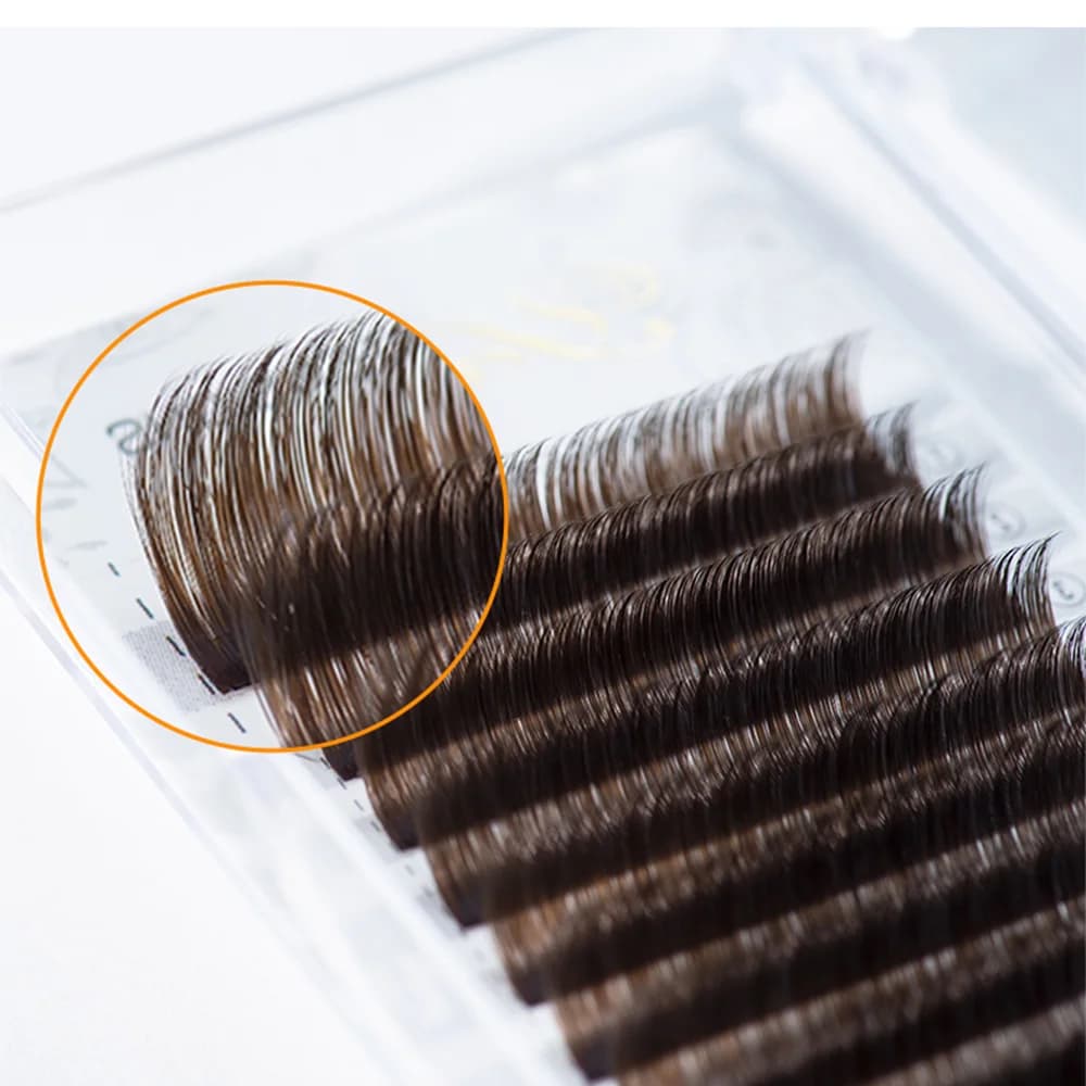 Dark Brown Easy Bloom Volume Eyelash Extensions