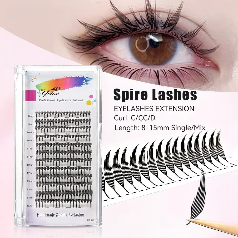 Feather Shape Spire Individual Brazilian Volume Lashes