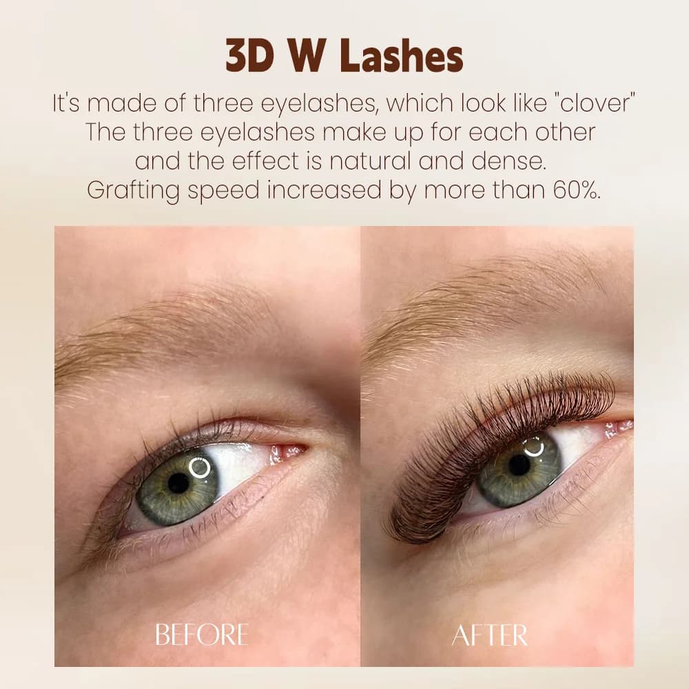 Black-Brown 3D Premade Volume Fan Eyelash Extensions