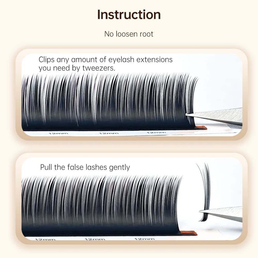 Camellia Bloom Individual Eyelash Extensions with Adhesive