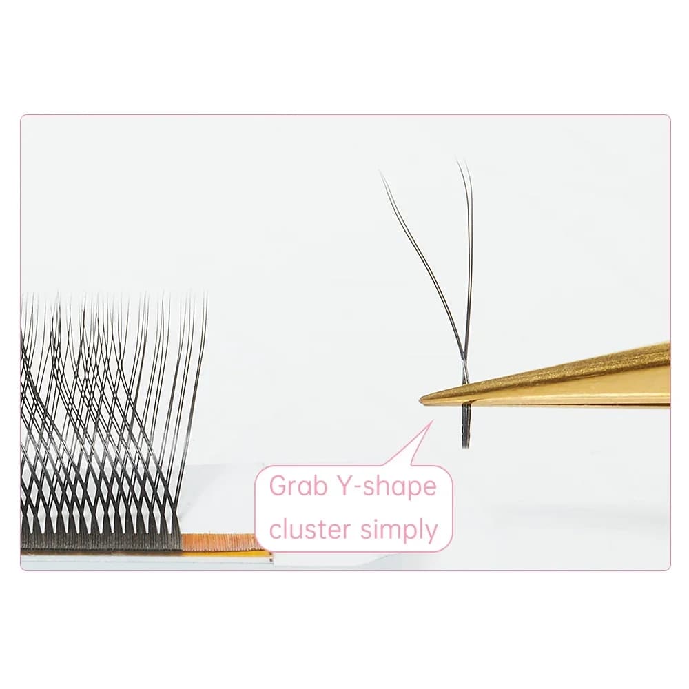 Y Shape YY Premade Fan Eyelash Extensions 0.05mm C Curl