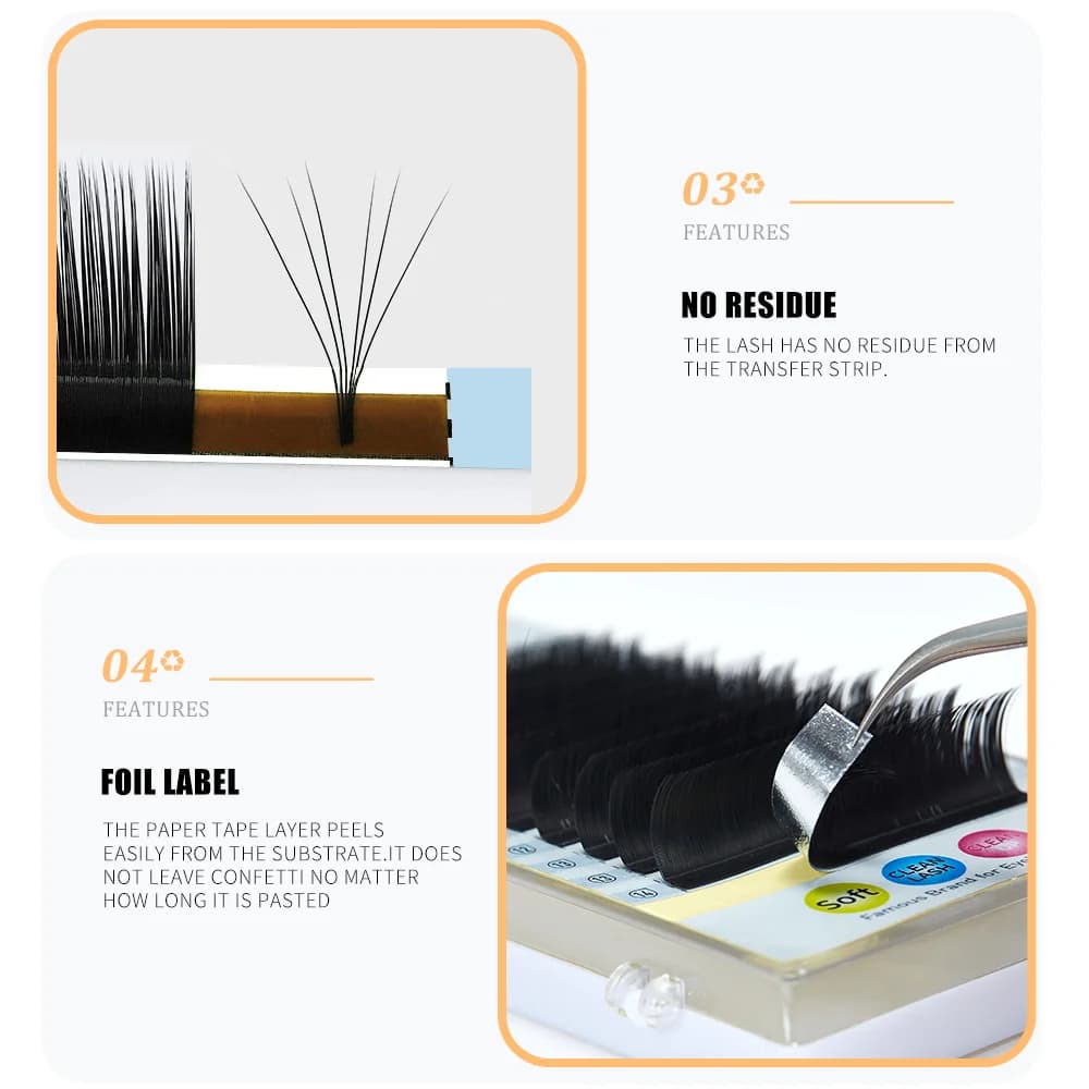 L Curl Individual Silk False Lash Extensions