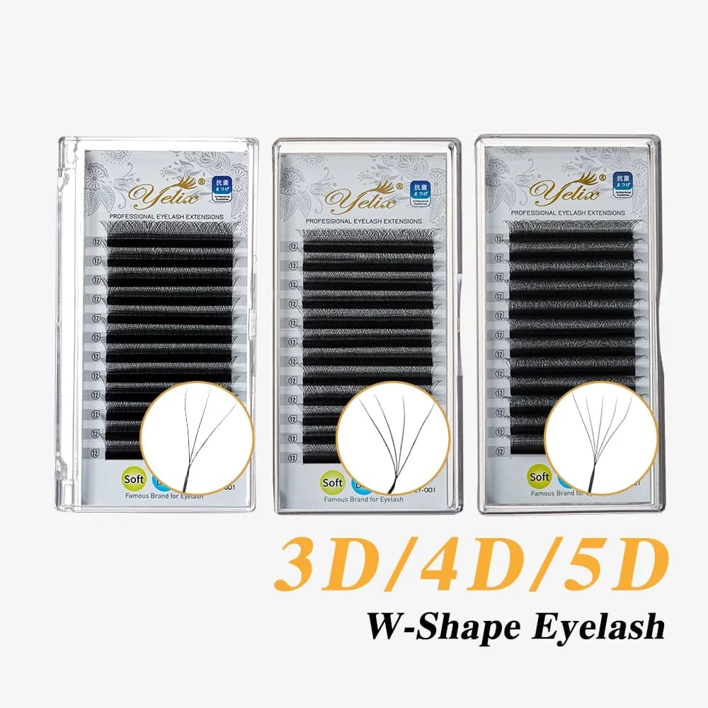 YY and 3D/4D/5D W Shape Premade Volume Lashes