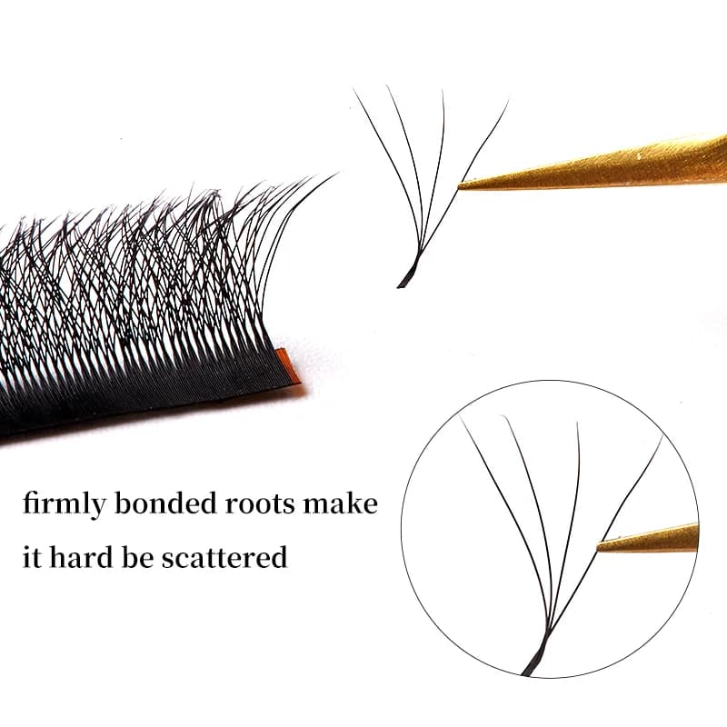 4D W Shape Flowering Premade Fan Eyelash Extensions