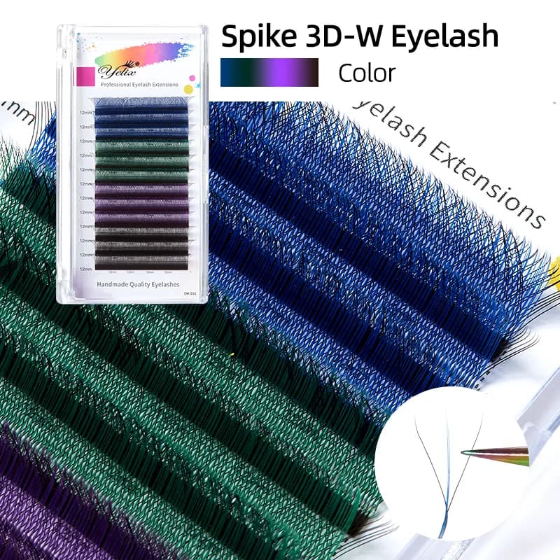 Black and Purple Spike 3D-W Fluffy Volume Lashes