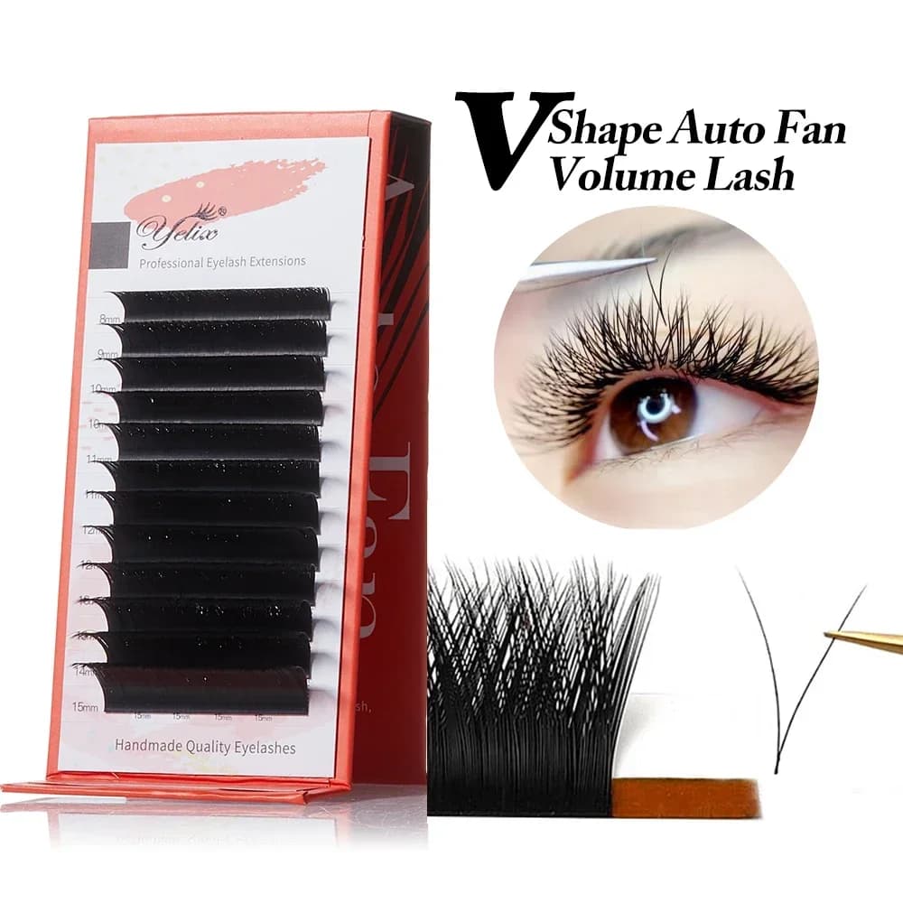 Mega Volume V Shape Auto Fan High Heat Resistant Lashes