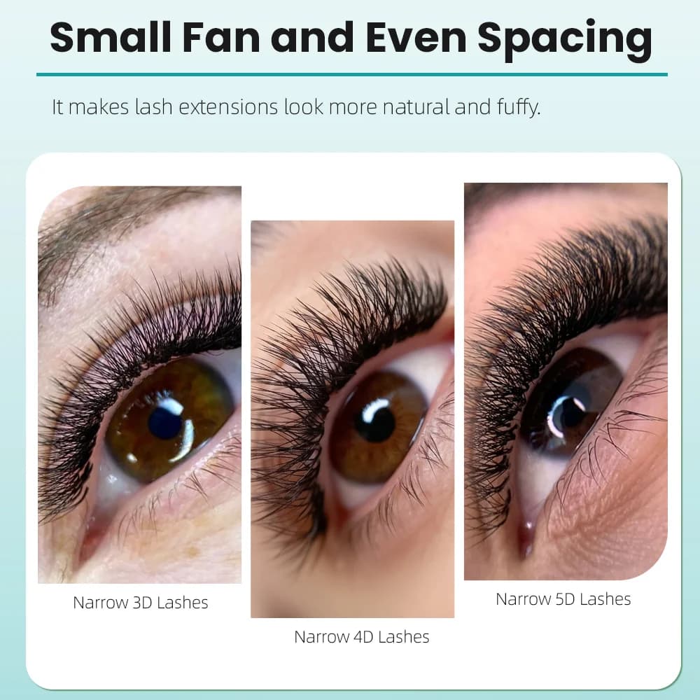 Narrow 3D/4D/5D W Shape Premade Fan Eyelashes