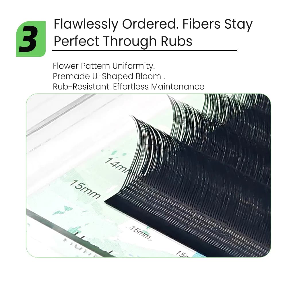 U Shape YY Parallel Flower Premade Fan Eyelash Extensions
