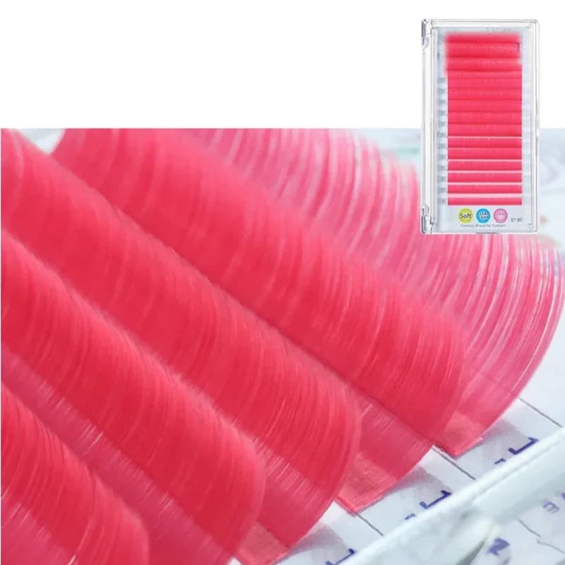 Colored Easy Fan Eyelash Extensions Red Green Blue Purple