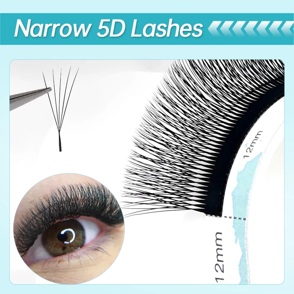 Narrow 5D W-Shape Premade Volume Fan Eyelash Extensions