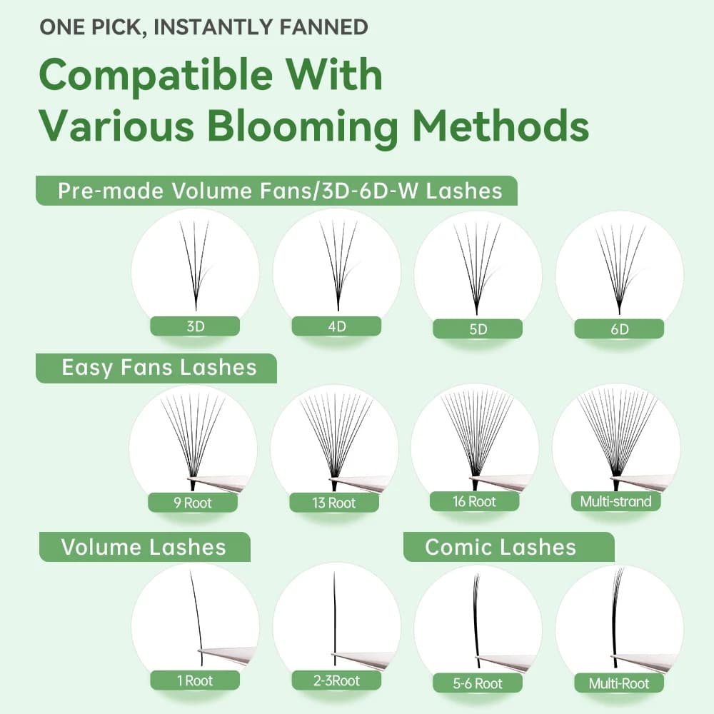 Smart Bloom W-Shape Premade Volume Fan Eyelash Extensions