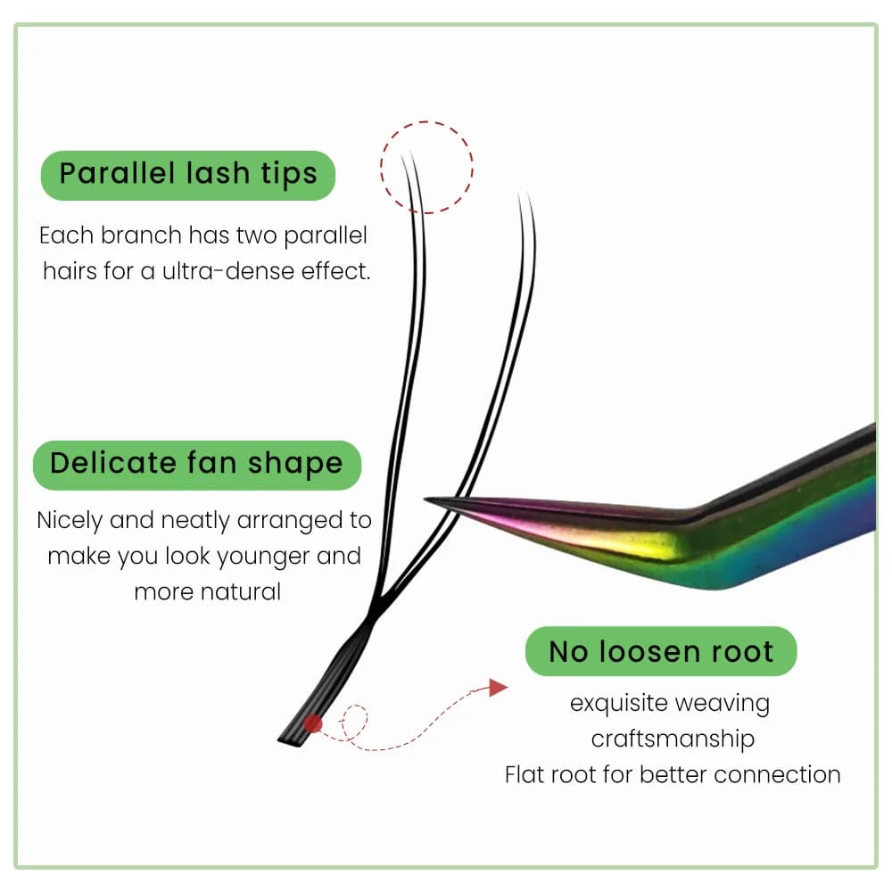 U Shape YY Parallel Flower Premade Fan Eyelash Extensions